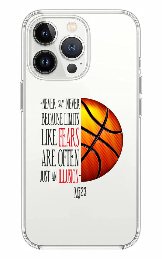 Cover Compatibile Con Tutti i Modelli iPhone - NEVER SAY NEVER - Trasparente UltraSottili AntiGraffio Antiurto Case Custodia Marca