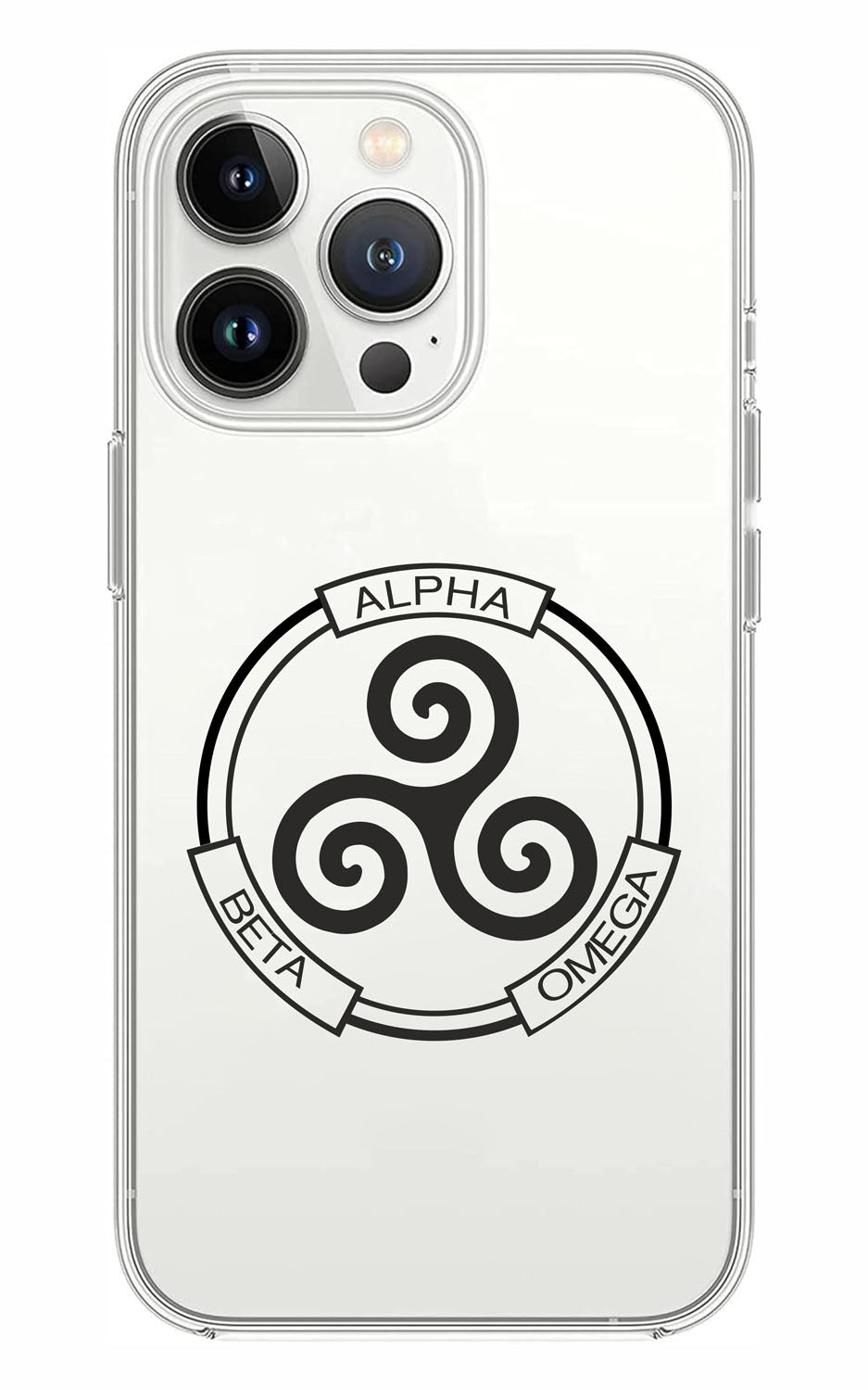 Cover Compatibile Con Tutti i Modelli iPhone - ALPHA BETA OMEGA - Trasparente UltraSottili AntiGraffio Antiurto Case Custodia Marca