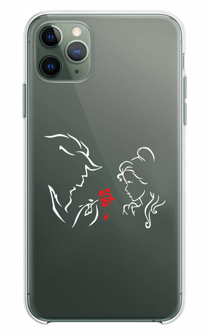 Cover Compatibile Con Tutti i Modelli iPhone - LA BELLA E LA BESTIA - Trasparente UltraSottili AntiGraffio Antiurto Case Custodia Marca