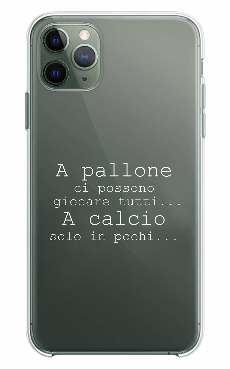 Cover Compatibile Con Tutti i Modelli iPhone - A PALLONE CI POSSONO GIOCARE TUTTI - Trasparente UltraSottili AntiGraffio Antiurto Case Custodia Marca