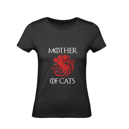 T-Shirt Donna & Bambino - MOTHER OF CATS - Maglietta Maglia Tshirt Super vestibilità Top qualità