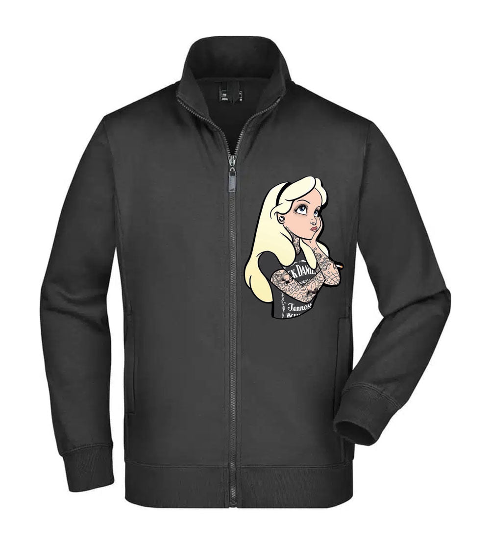 Felpa Unisex Full Zip - ALICE IN WONDERLAND PUNK - Super vestibilità Top qualità