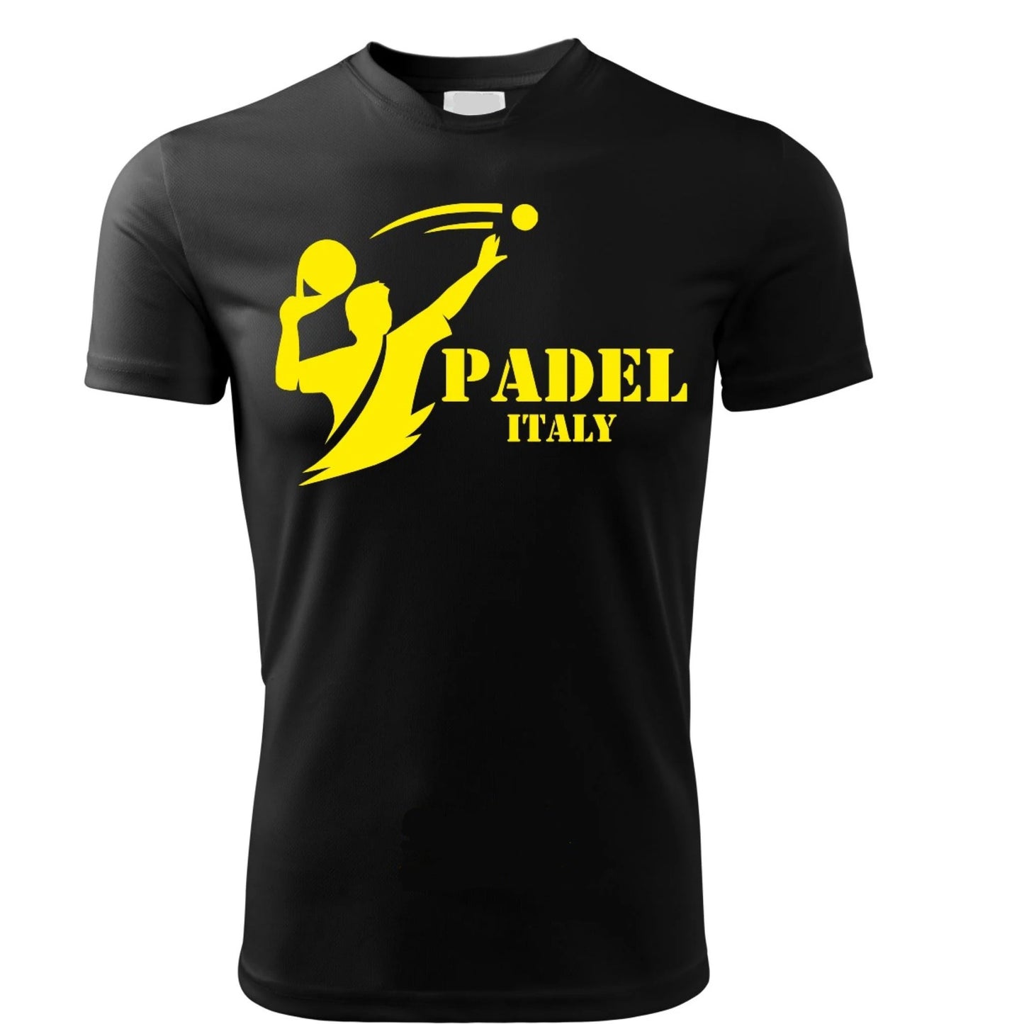 T-Shirt PADEL in Tessuto Dry Fit UNISEX - Padel ITALY - Elasticizzato e Traspirante Maglietta Maglia Sport Super vestibilità Top qualità