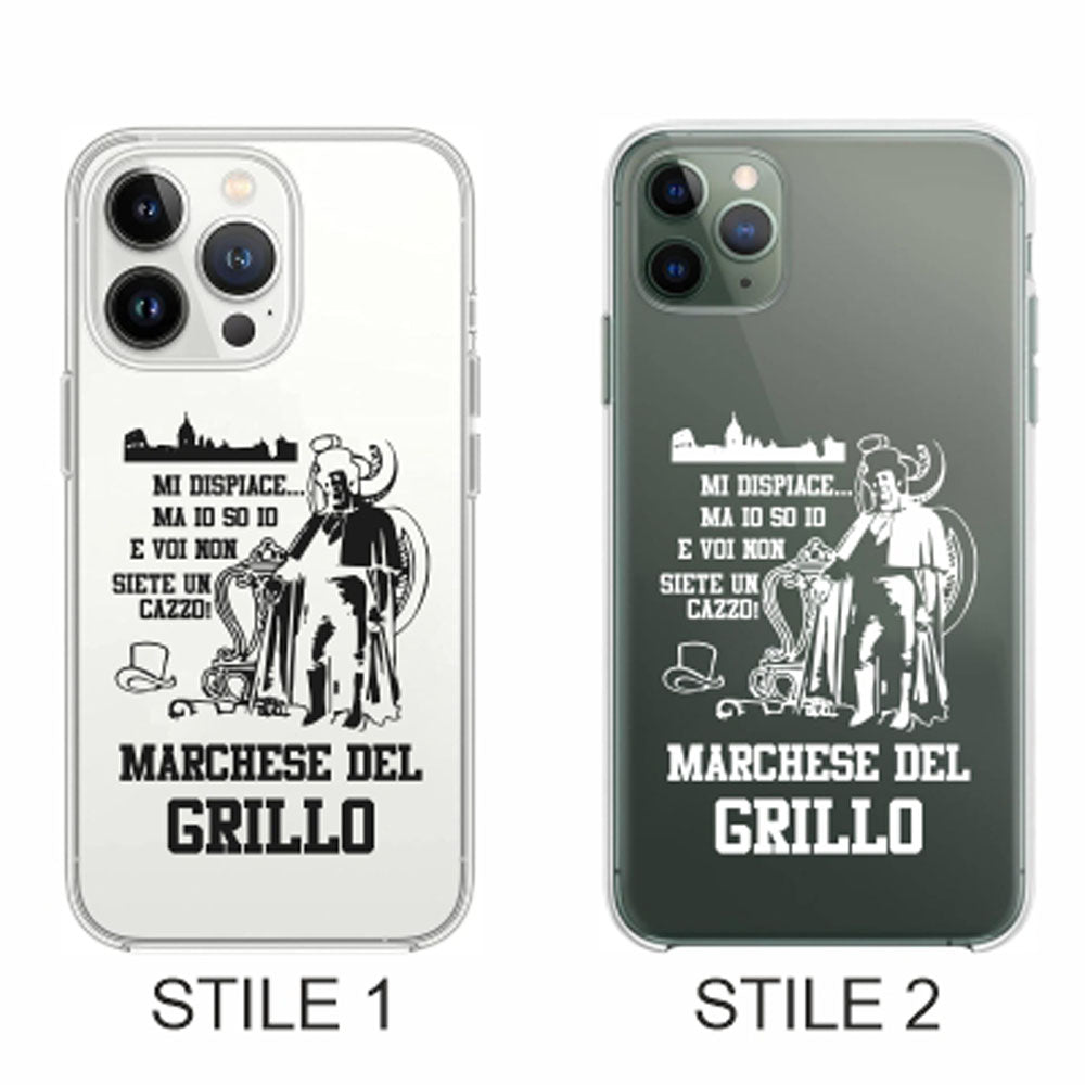 Cover Compatibile Con Tutti i Modelli iPhone - MARCHESE DEL GRILLO - Trasparente UltraSottili AntiGraffio Antiurto Case Custodia Marca