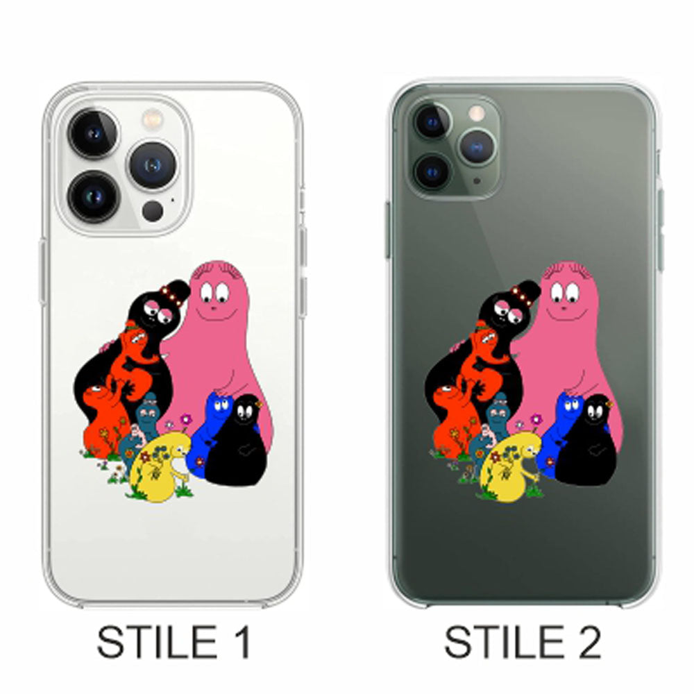 Cover Compatibile Con Tutti i Modelli iPhone - BARBAPAPÀ - Trasparente UltraSottili AntiGraffio Antiurto Case Custodia Marca