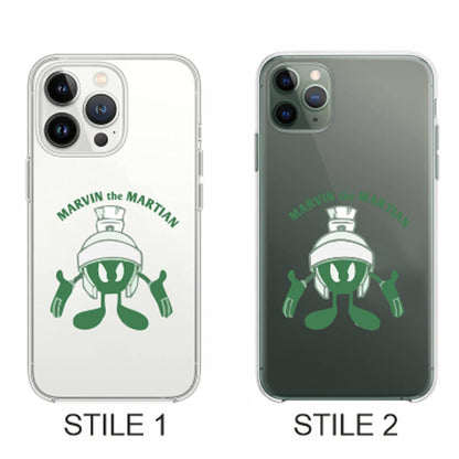 Cover Compatibile Con Tutti i Modelli iPhone - MARVIN THE MARTIAN - Trasparente UltraSottili AntiGraffio Antiurto Case Custodia Marca