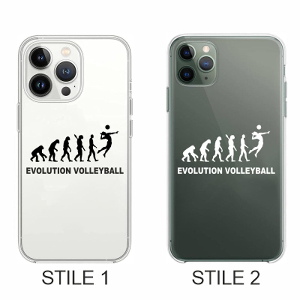 Cover Compatibile Con Tutti i Modelli iPhone - EVOLUTION VOLLEYBALL - Trasparente UltraSottili AntiGraffio Antiurto Case Custodia Marca