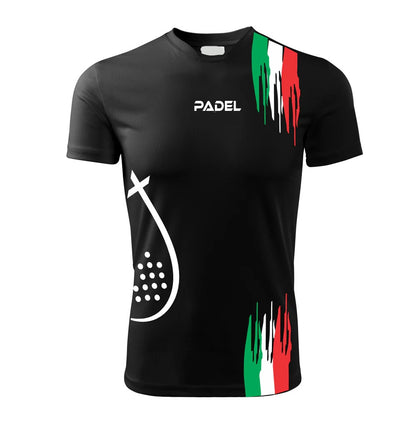 T-Shirt PADEL in Tessuto Dry Fit UNISEX - Graffio - Elasticizzato e Traspirante Maglietta Maglia Sport Super vestibilità Top qualità