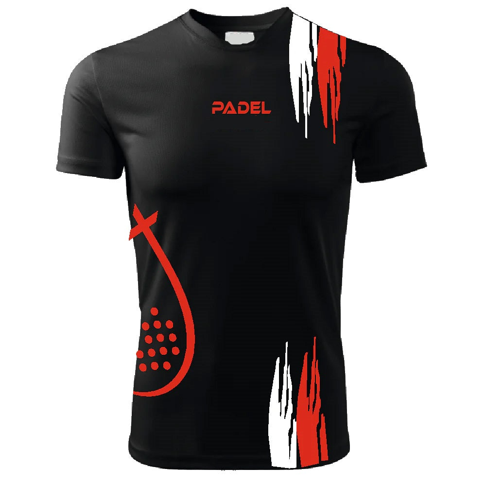 T-Shirt PADEL in Tessuto Dry Fit UNISEX - Graffio - Elasticizzato e Traspirante Maglietta Maglia Sport Super vestibilità Top qualità