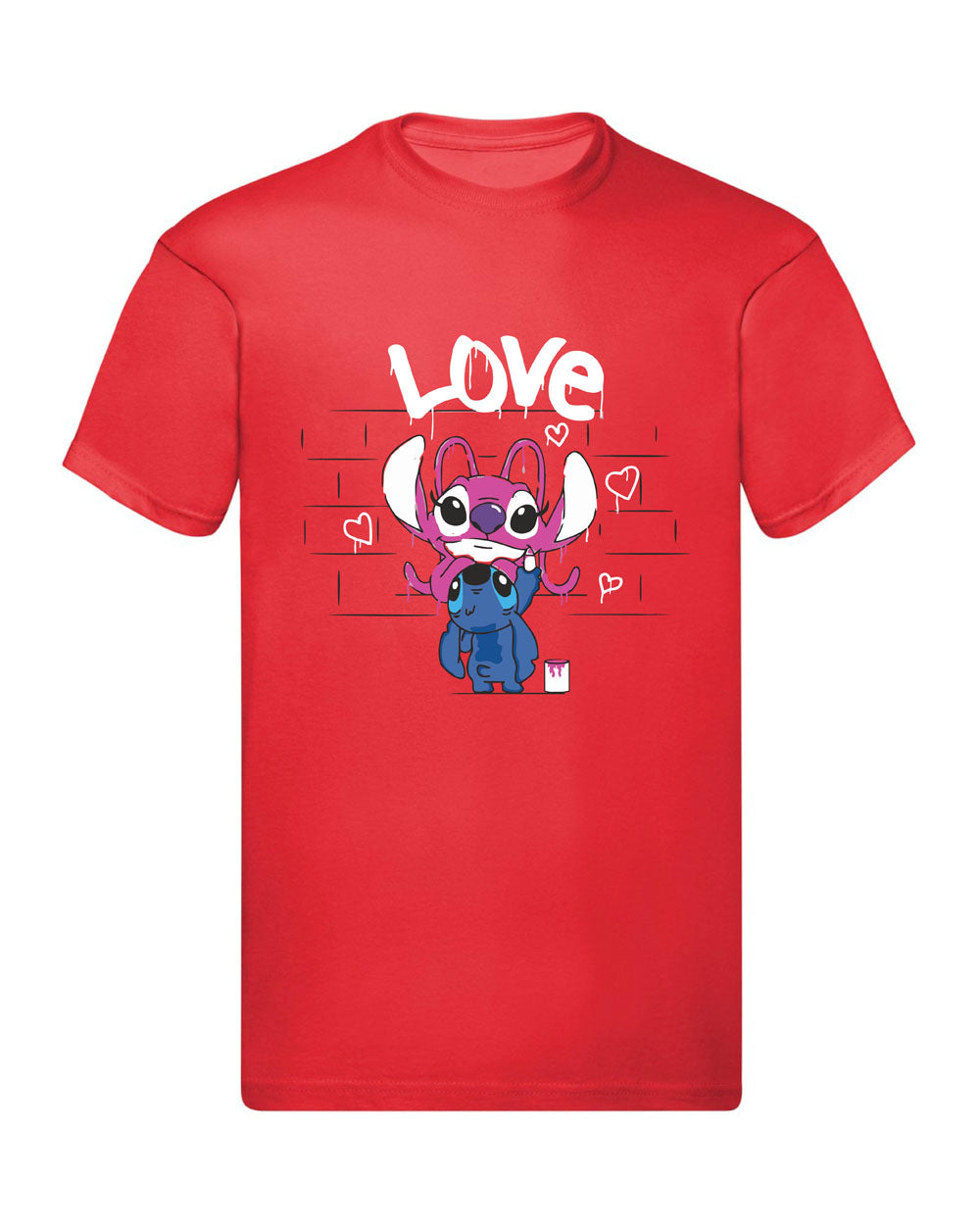 T-Shirt Uomo Donna & Bambino - MURALES LOVE  - Maglietta Maglia Tshirt Super vestibilità Top qualità