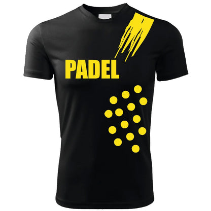 T-Shirt PADEL in Tessuto Dry Fit UNISEX - Graffio con pallini - Elasticizzato e Traspirante Maglietta Maglia Sport Super vestibilità Top qualità